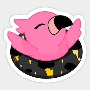 Flamingo Storm Sticker